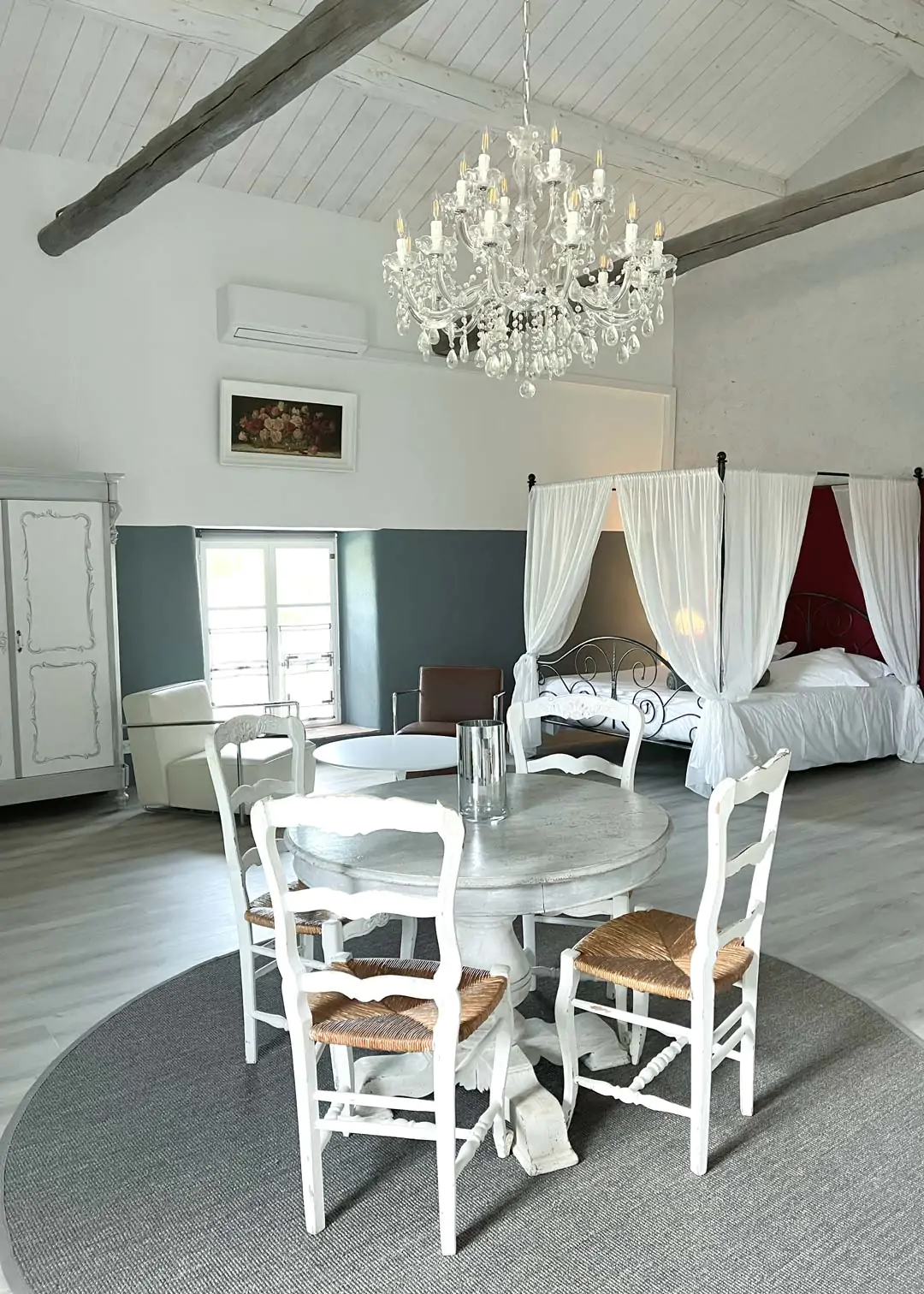 The bride and groom's room on a Provencal wedding estate
